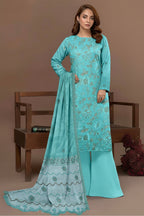 Embroidered Lawn Unstitched 3PC with Embroidered Ready to wear Dupatta