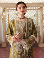 MAHNUR-Embroidered Lawn 3PC With Embroidered Dupatta