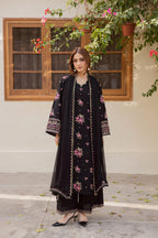 Black Pink 3Pc - Embroidered Lawn 3PC