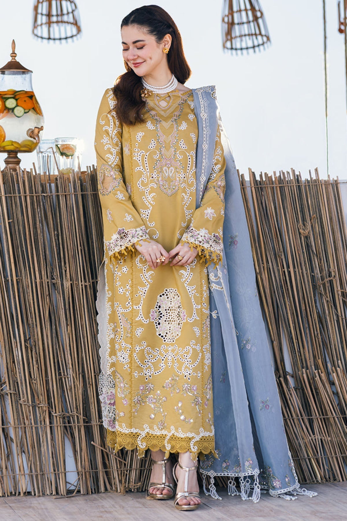 Sahil Kinare by Qalamkar-Embroidered Lawn Unstitched 3 PC