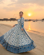 Faiza Saqlain-Embroidered Luxury Lawn Unstitched 3pc with Embroidered Ready to wear Organza Dupatta