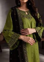 Batik - Sequence Embroidered Lawn Unstitched 3PC with Ready to wear Sequence Embroidered Bamber Chiffon Dupatta