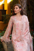Bareeze-Lawn 3 Pcs All Over Embroidered Unstitched Suit With Embroidered Chiffon Dupatta