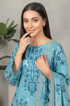 Embroidered Digital Printed Lawn Unstitched 3pc with Ready to wear Bana Dora Voil Dupatta