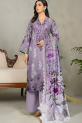 Embroidered Digital Printed Lawn Unstitched 3pc with Ready to wear Bana Dora Voil Dupatta