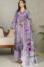 Embroidered Digital Printed Lawn Unstitched 3pc with Ready to wear Bana Dora Voil Dupatta