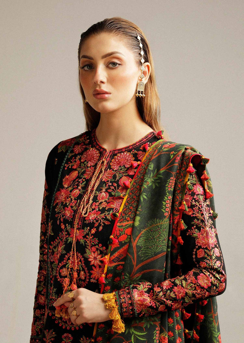 Hussain Rehar Unstitched Embroidered Lawn 3Pc