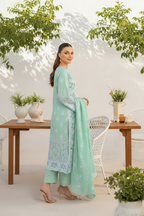 Full Chikankari Embroidered Lawn Unstitched 3pc with Embroidered Bamber Chiffon Dupatta