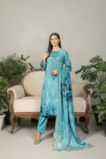 Embroidered Digital Printed Lawn Unstitched 3pc with Ready to wear Bana Dora Voil Dupatta