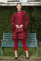 Bareeze-Lawn 3 Pcs All Over Embroidered Unstitched Suit With Embroidered Chiffon Dupatta