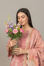 Embroidered Digital Printed Lawn Unstitched 3pc with Ready to wear Bana Dora Voil Dupatta