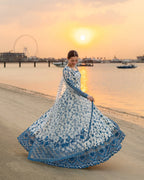 Faiza Saqlain-Embroidered Luxury Lawn Unstitched 3pc with Embroidered Ready to wear Organza Dupatta