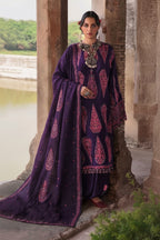 Hussain Rehar-Embroidered Lawn Unstitched 3PC with Embroidered Dupatta