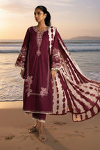Embroidered Lawn Unstitched 3PC with Digital Printed Dupatta