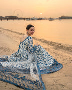 Faiza Saqlain-Embroidered Luxury Lawn Unstitched 3pc with Embroidered Ready to wear Organza Dupatta