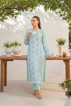 Full Chikankari Embroidered Lawn Unstitched 3pc with Embroidered Bamber Chiffon Dupatta