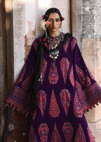 Hussain Rehar-Embroidered Lawn Unstitched 3PC with Embroidered Dupatta