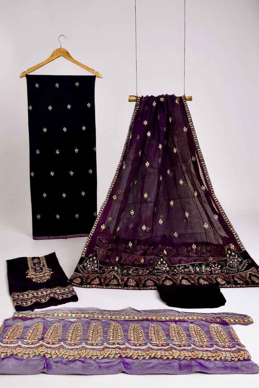Luxury | Velvet | Embroidered | 3 pcs